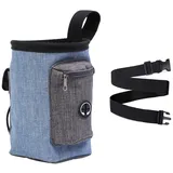 jiuzcare Futterbeutel für Hunde Leckerlibeutel Hundefutterbeutel Haustier Snack Tasche Outdoor Leckerlie-Tasche für das Training Spender Tragbare Dog Pouch Futterbeutel Hunde mit viel Stauraum, Blau