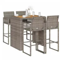 vidaXL Gartenbar Set 5-tlg. Grau