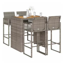 vidaXL Gartenbar Set 5-tlg. Grau