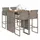 vidaXL Gartenbar Set 5-tlg. Grau