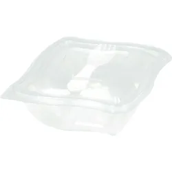 VEPATIM 100x Gourmet Box to go mit Gabel/Göffel 500ml PET klar