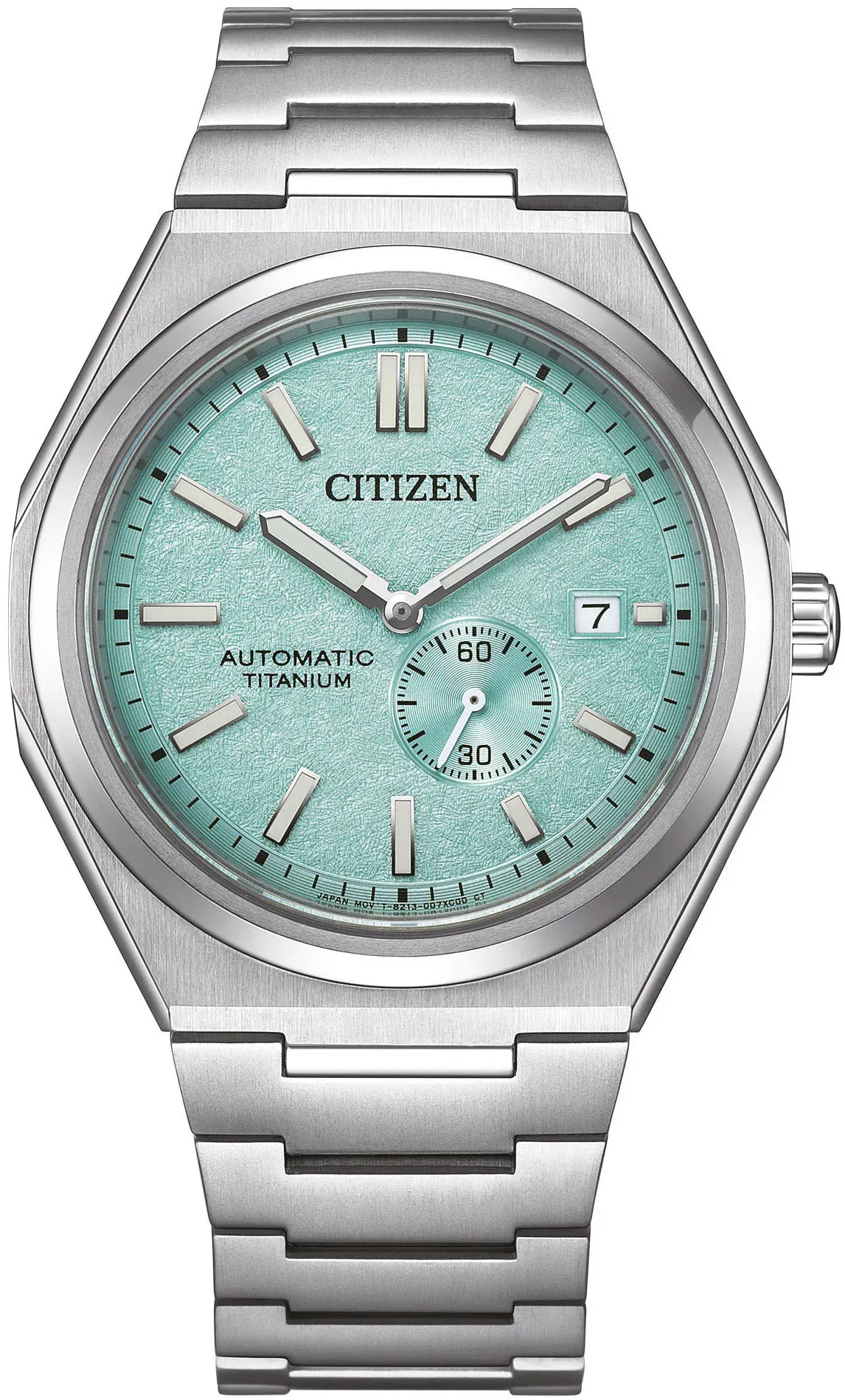 Automatikuhr CITIZEN Armbanduhren silberfarben (titansilberfarben, hellgrün) Damen Armbanduhr, Herrenuhr, Damenuhr, Titan, Saphirglas, bis 10bar wasserd.