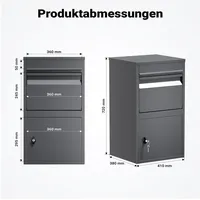 Wiltec Paketkasten grau