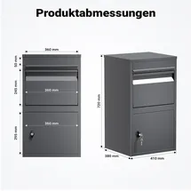 Wiltec Paketkasten grau