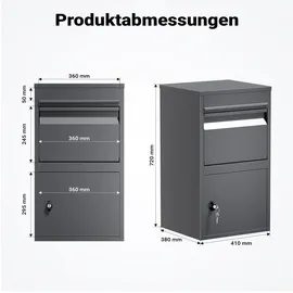 Wiltec Paketkasten grau
