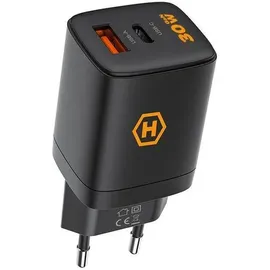 Hammer Rapidcharge Duo 30 W Netzladegerät Usb-A, Usb-C, Schnellladung - Schwarz