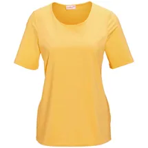 GOLDNER Knitterarmes Shirt mit Elasthan in zitronengelb | Gr.: 38