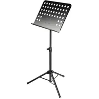 Adam Hall Stands SMS 2 Notenpult mit gelochter Ablage, bis zu 97 cm höhenverstellbar, schwarz