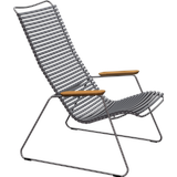 HOUE CLICK Relaxsessel Lounge chair Bambusarmlehnen Stahlgestell Dark Grey