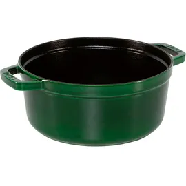 Staub Cocotte 24 cm rund basilikumgrün