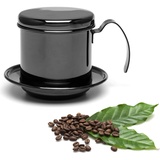 Eurobuy Vietnamesischer Kaffeebereiter,Edelstahlbecher Kaffeefilter,Vietnamesische Kaffeekanne für Zuhause,Büro,Reisen