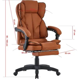 Trisens Schreibtischstuhl Bürostuhl Gamingstuhl Racing Chair Chefsessel mit Fußstütze