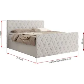 MKS Meble Miren Duo 180 x 200 cm H3 Weiß