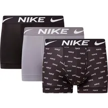 Nike Trunks mit elastischem Logo-Bund im 3er-Pack, Mittelgrau, S
