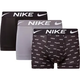 Nike Trunks mit elastischem Logo-Bund im 3er-Pack, Mittelgrau, S