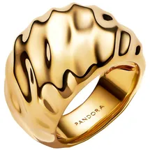 Pandora 163884C00 Damen Statement-Ring Wellig Goldfarben, 56/17,8