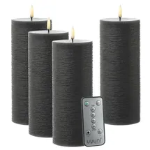 uYuni LED Kerzenset PIA 20 cm grau 4 St.