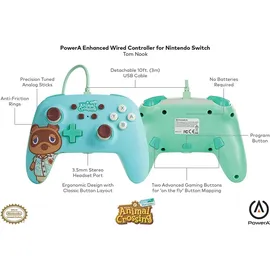 PowerA Enhanced Wired Controller Animal Crossing Tom Nook Switch