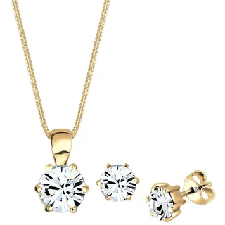 Elli Schmuckset Damen Set Basic Elegant mit Kristalle