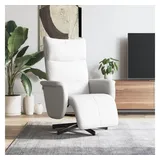 vidaXL Relaxsessel mit Fußteil Kunstleder 56,7 x 106,5 x 87,3 cm Weiß drehbar