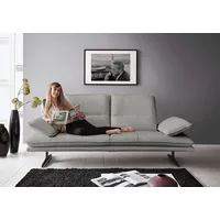 W.Schillig Couch Flachgewebe 2-Sitzer Grau