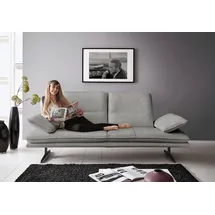 W.Schillig Couch Flachgewebe 2-Sitzer Grau