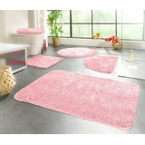 Kinzler Badematte »Chaozhou«, Höhe 20 mm, rutschhemmend beschichtet, fußbodenheizungsgeeignet, Badteppich, Uni Farben, als rechteckig, rund / Set erhältlich rosa