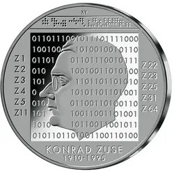 10 Euro Gedenkmünze 2010 "100. Geburtstag Konrad Zuse" - Stempelglanz (st)