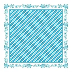 Mank Tischdecke Airlaid Bayern, 80 x 80 cm, 20 Stück - Volksfest Wiesn Bavaria bayerisch Rauten