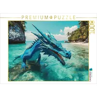 Calvendo Puzzle Ein blauer Wasserdrachen durchstreift sein Inselreich 1000