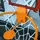 CARROMCO Basketballkorb Indoor Türspiel Schwarz/Orange 88 x 56 x 37 cm