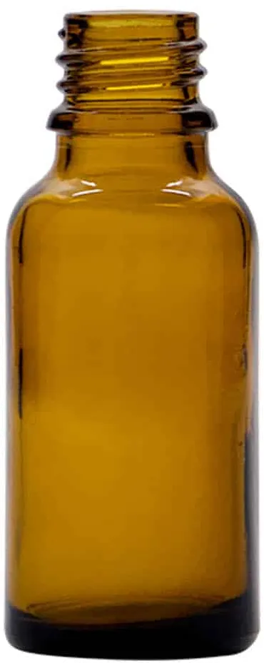 20 ml Boccetta di vetro, marrone, imboccatura: DIN 18