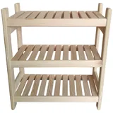 Stolarstwo Wochnik S.C. Holzregal Standregal Modulares Regal Stapelbar Kellerregal Haushaltsregal Kiefer Breite 25 cm Lange 54 cm Höhe 60 cm 3 Einlegeböden (60x54x25 cm 3 Einlegeböden)