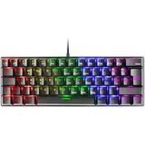 Mars Gaming Gaming MK60 Schwarz, Mechanische Tastatur FRGB, Antighosting, Switch Mechanischer Braun, Italienisch Sprache, MK60BRIT
