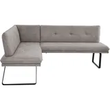 K+W Komfort & Wohnen Eckbank K+W KOMFORT & WOHNEN, grau (hellgrau), B:157cm H:87cm T:207cm, Sitzbänke, Eckbank, Polstereckbank in Spitzkissenoptik, Sitz und Rücken gesteppt