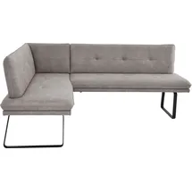 K+W Komfort & Wohnen Eckbank K+W KOMFORT & WOHNEN, grau (hellgrau), B:157cm H:87cm T:207cm, Sitzbänke, Eckbank, Polstereckbank in Spitzkissenoptik, Sitz und Rücken gesteppt