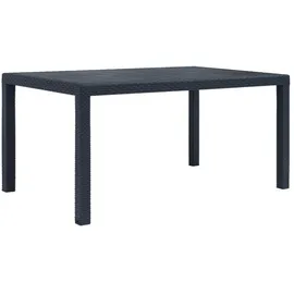 vidaXL Gartentisch 150 x 90 x 72 cm anthrazit