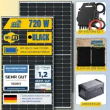 Balkonkraftwerk SUN EXPERT BASIC - 800W Einspeisung und bis zu 1440Wp Solarleistung Wand flach / ANKER Solix 1600Wh / 2 x 360 Watt