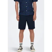 Only & Sons Shorts Leinenanteil, Gummibund, für Herren, 187197 DARK navy), XXL