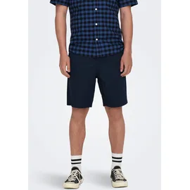 Only & Sons Shorts Leinenanteil, Gummibund, für Herren, 187197 DARK navy), XXL