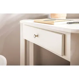 FineBuy Eckschreibtisch 76 cm Weiß