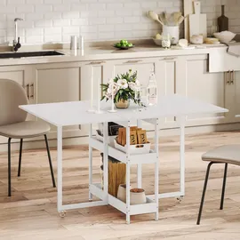 Homcom Küchentisch 80 x 75 x 133,4 cm weiß