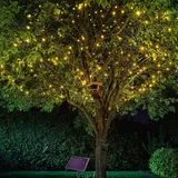 esotec Solar Lichterkette mit 200 warmweißen LEDs wetterfest 102570 - Schwarz