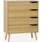 sweeek Kommode Mit Holzdekor, 4 Schubladen - Sweeek