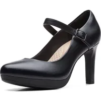 CLARKS Damen Ambyr Shine Pumpe, Black Leather,41 EU