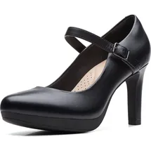 CLARKS Damen Ambyr Shine Pumpe, Black Leather,41 EU