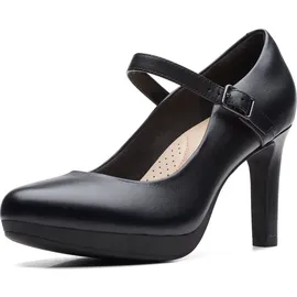 CLARKS Damen Ambyr Shine Pumpe, Black Leather,41 EU