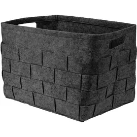 Testrut Filzkorb, anthrazit, ca. 41 x 30 x 30 cm