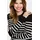St Tropez MilaSZ LS Striped Schwarz S