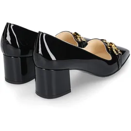 Henry Stevens Fay P55 Damen Gr. 38 (EU) - in schwarz, Lackleder, Schuhe Pumps, Damen Absatzschuh elegant handgefertigt, Lederschuh
